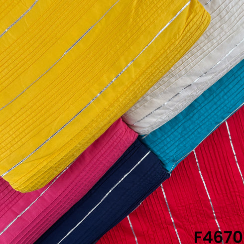 Pintex Gota Patti Cotton Fabric- F4670